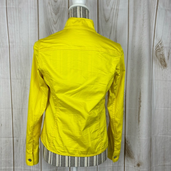 Jones New York Jacket Long Sleeve Stretch Lightweight Yellow Size X-Small Petite - Picture 3 of 13